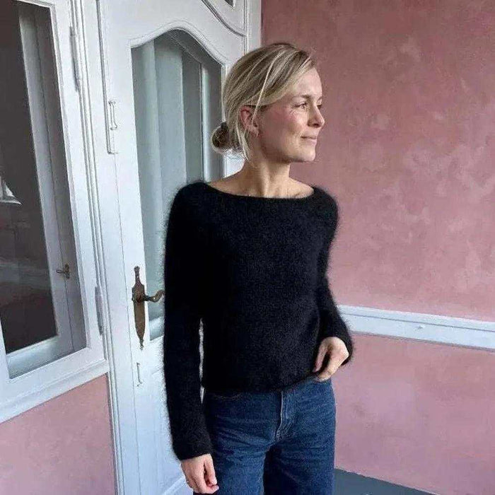 PetiteKnit Bea Blouse Knit Kit-Needlecraft Kits-Wild & Woolly Yarns-XXS/XS-Cloud (300)-Wild & Woolly Yarns