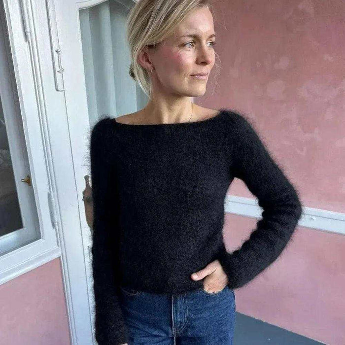 PetiteKnit Bea Blouse Knit Kit-Needlecraft Kits-Wild & Woolly Yarns-XXS/XS-Cloud (300)-Wild & Woolly Yarns