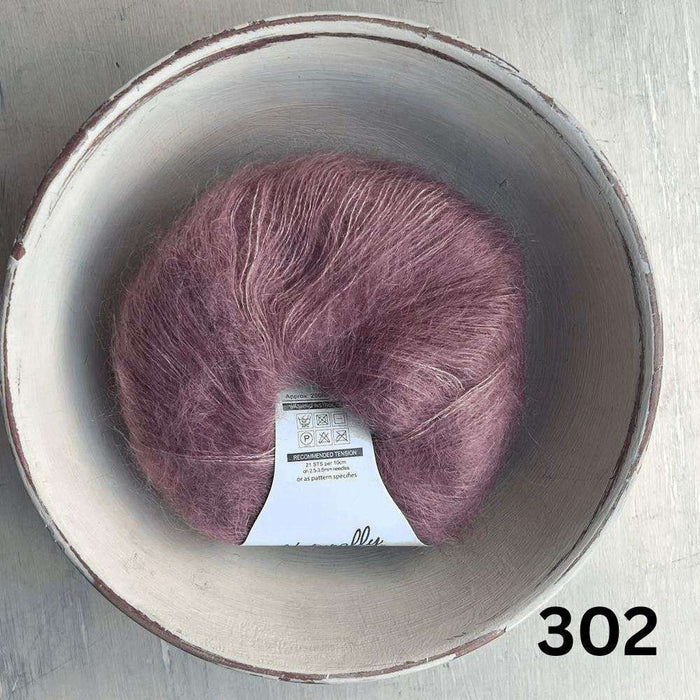 PetiteKnit Bea Blouse Knit Kit-Needlecraft Kits-Wild & Woolly Yarns-XXS/XS-Vintage Rose (302)-Wild & Woolly Yarns