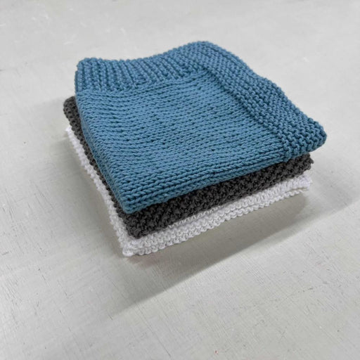 Pure and Simple Organic Face Cloths Knit Kit-Needlecraft Kits-Wild & Woolly Yarns-Without-Whanganui-Wild & Woolly Yarns