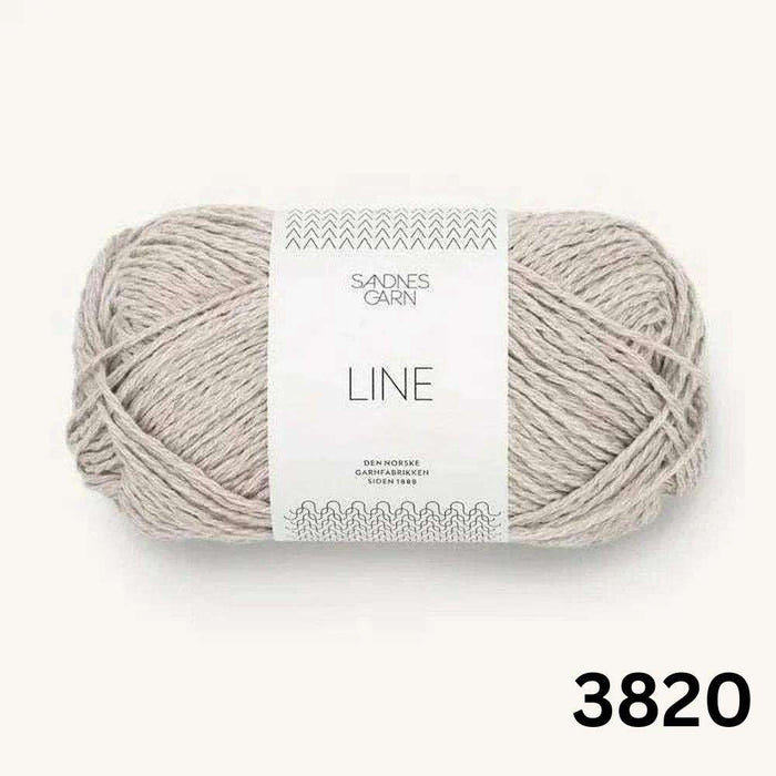 Sandnes Garn Line 8ply Cotton Linen Yarn-Yarn-The Ribbon Rose-Pearl Grey (3820)-Wild & Woolly Yarns