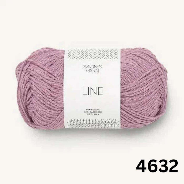 Sandnes Garn Line 8ply Cotton Linen Yarn-Yarn-The Ribbon Rose-Pink Lavender (4632)-Wild & Woolly Yarns