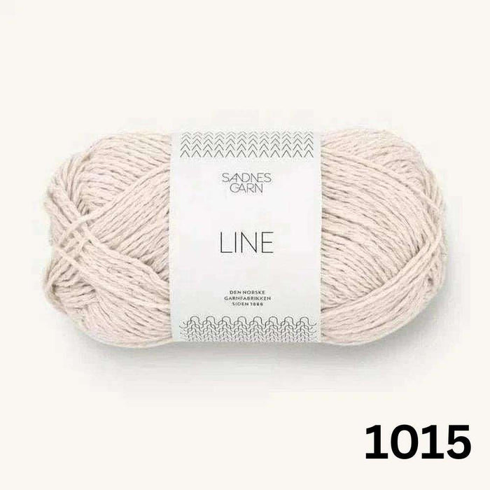 Sandnes Garn Line 8ply Cotton Linen Yarn-Yarn-The Ribbon Rose-Putty (1015)-Wild & Woolly Yarns