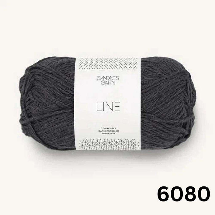 Sandnes Garn Line 8ply Cotton Linen Yarn-Yarn-The Ribbon Rose-Slate (6080)-Wild & Woolly Yarns