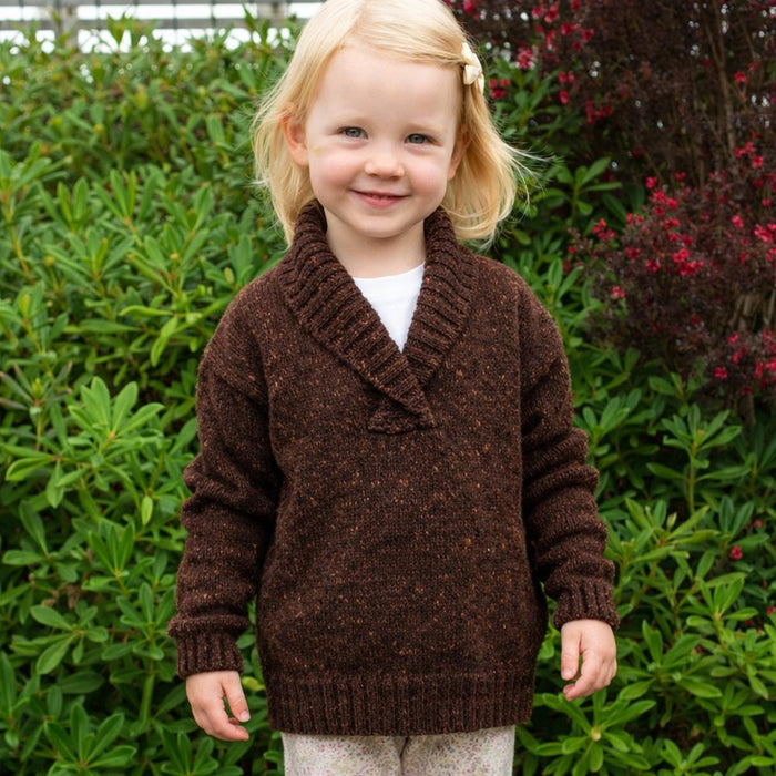 Shawl Neck Jumper for Children Knit Kit-Needlecraft Kits-Wild & Woolly Yarns-Cider (ADTCCR3)-2yrs / 4yrs / 6yrs-Wild & Woolly Yarns