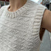 Sille Slipover Knit Kit-Needlecraft Kits-Wild & Woolly Yarns-XSmall-White (1001)-Wild & Woolly Yarns