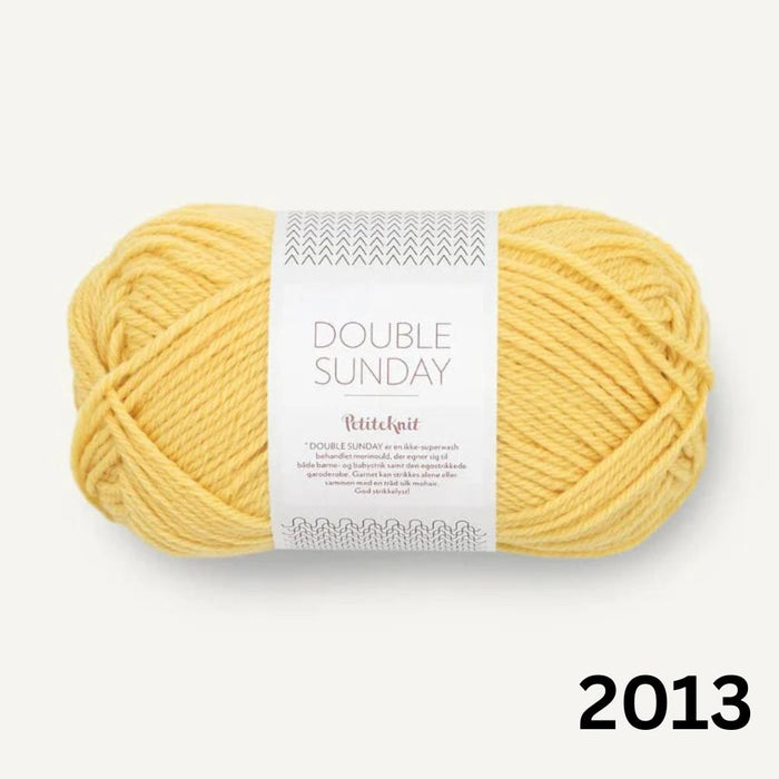 Beige knitted Sille Slipover Mini vest for children from PetiteKnit x Sandnes Garn Double Sunday kit