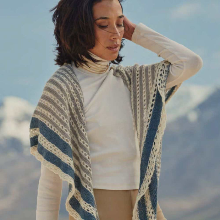 Silvana Shawl Knitting Kit-Needlecraft Kits-Wild & Woolly Yarns-Without Needles-Creek-Wild & Woolly Yarns