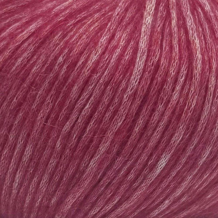 Simple Triangle Shawl Knit Kit-Needlecraft Kits-Wild & Woolly Yarns-Raspberry Melange (620) *NEW*-Without Needles-Wild & Woolly Yarns