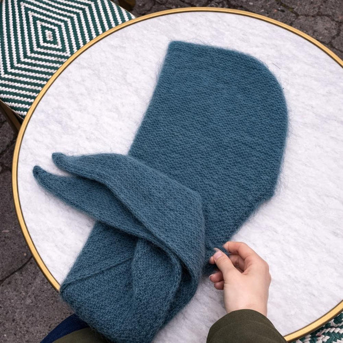 Sophie Hood Knit Kit-Needlecraft Kits-Wild & Woolly Yarns-Stormy Teal (8080)-Small-Wild & Woolly Yarns