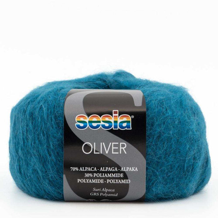 Sesia Alaska yarn in teal for knitting the luxurious Sophie Scarf.