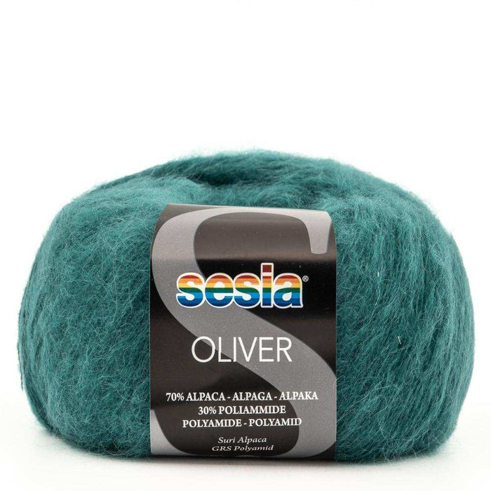 Sesia Alaska yarn in teal, used in Sophie Scarf knit kit.