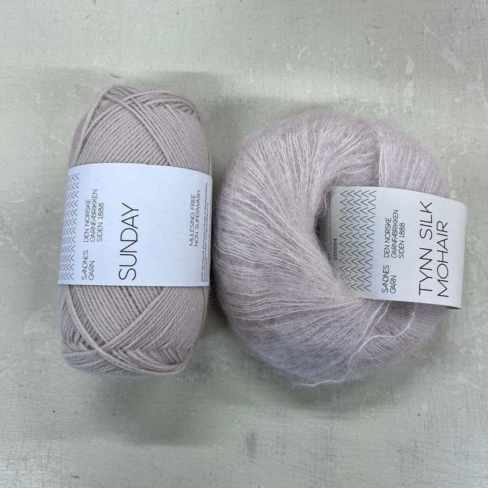 Stockholm Slipover Round Neck Knit Kit-Needlecraft Kits-Wild & Woolly Yarns-XS/S/M/L/XL-Marzipan (2321)-Wild & Woolly Yarns