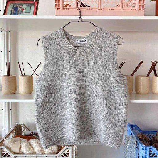 Stockholm Slipover Round Neck Knit Kit-Needlecraft Kits-Wild & Woolly Yarns-XS/S/M/L/XL-Whipped Cream (1012)-Wild & Woolly Yarns