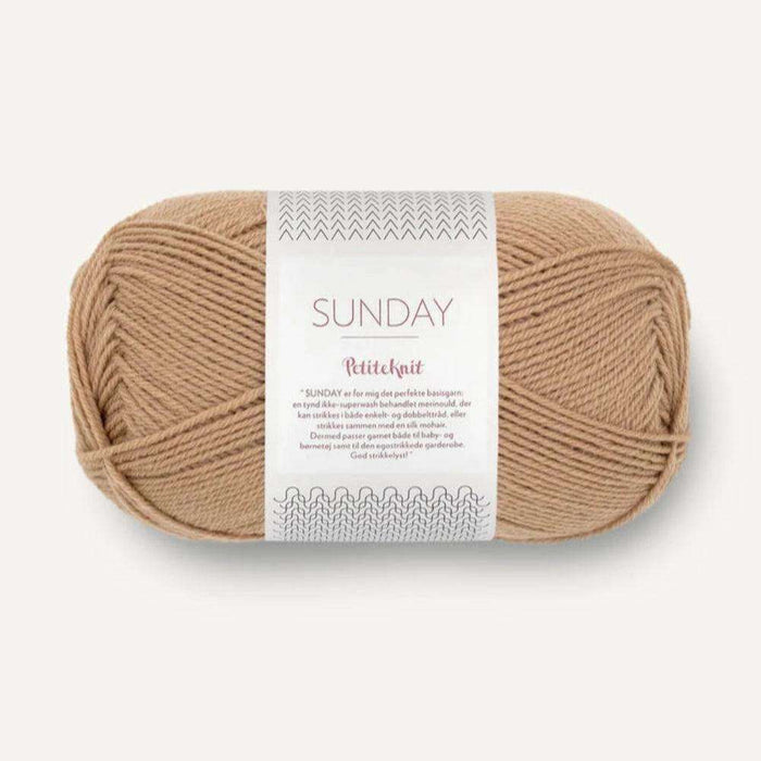 Sunday Tee Knit Kit-Needlecraft Kits-Wild & Woolly Yarns-XXS / XS / S-Whipped Cream (1012)-Wild & Woolly Yarns
