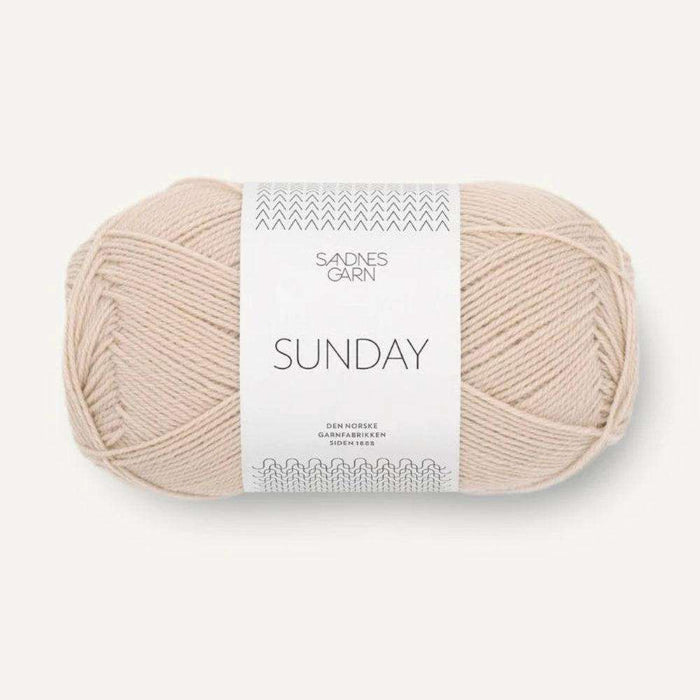 Sunday Tee Knit Kit-Needlecraft Kits-Wild & Woolly Yarns-XXS / XS / S-Whipped Cream (1012)-Wild & Woolly Yarns