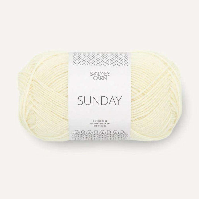 Sunday Tee Knit Kit-Needlecraft Kits-Wild & Woolly Yarns-XXS / XS / S-Whipped Cream (1012)-Wild & Woolly Yarns