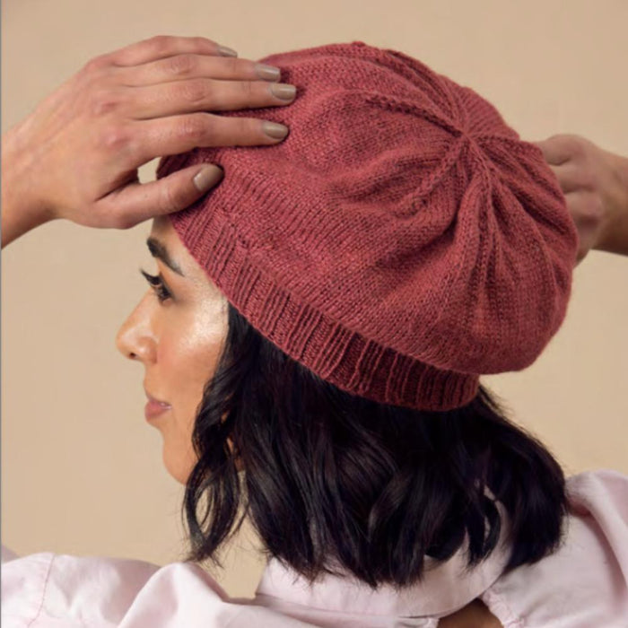 Tania Beret Knit Kit-Needlecraft Kits-Salt White (5000)-XSmall-Wild &amp; Woolly Yarns