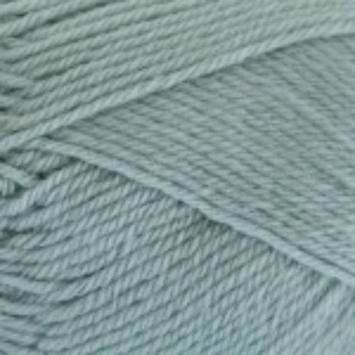 Light blue merino yarn for textured baby jacket knitting kit.