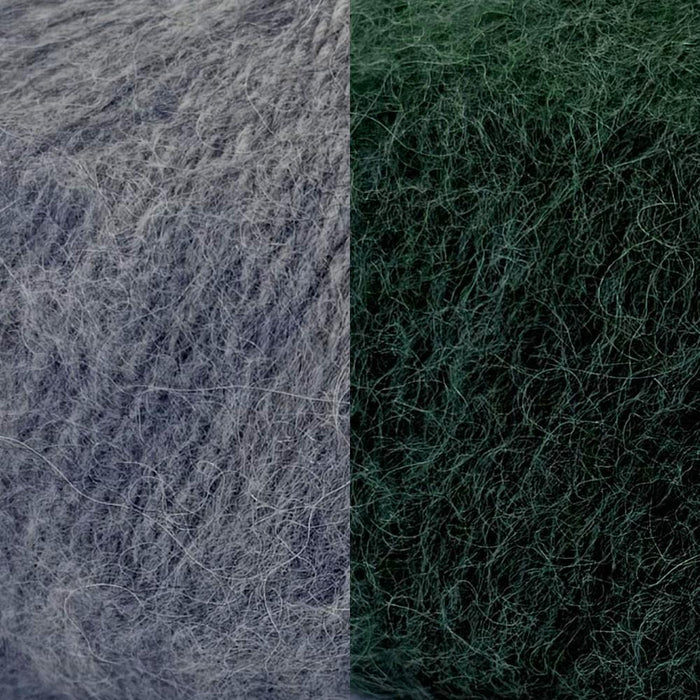 Top Down Comfy Striped Jumper Knit Kit-Needlecraft Kits-Wild & Woolly Yarns-Victorian Pewter (8075) / Burgundy (8069)-75cm-Wild & Woolly Yarns