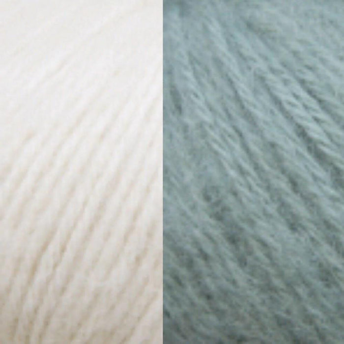 Top Down Comfy Striped Jumper Knit Kit-Needlecraft Kits-Wild & Woolly Yarns-Gentle Breeze (8059) / Calm Sea (8052)-75cm-Wild & Woolly Yarns