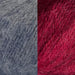 Chaska Alpaca Air yarn in grey and red for Top Down Comfy Striped Jumper Knit Kit.