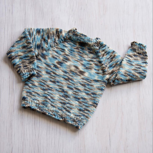 Top Down Raglan Jumper Knit Kit-Needlecraft Kits-Wild & Woolly Yarns-0179-6Mnths / 12Mnths-Wild & Woolly Yarns