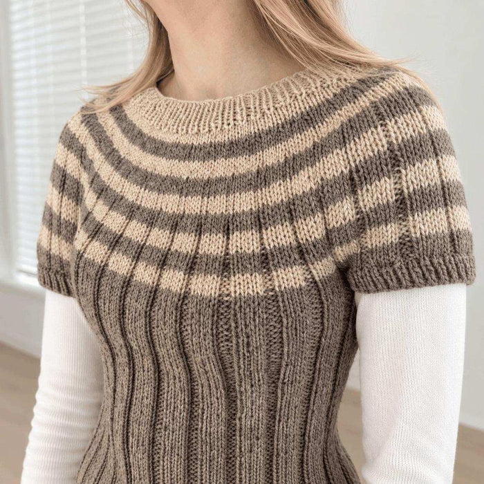 Wide Rib Short Cap Sleeve Sweater Knitting Pattern (N1811)-Needlecraft Patterns-Wentworth Distributors-Printed Pattern – Posted-Wild & Woolly Yarns