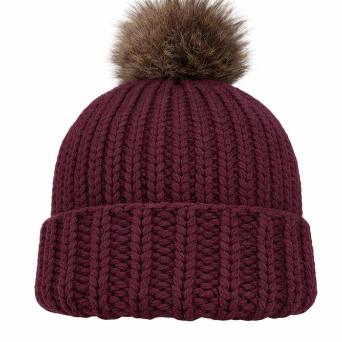 Wild & Woolly Beanie Knit Kit-Needlecraft Kits-Wild & Woolly Yarns-Deep Burgundy (4372)-Wild & Woolly Yarns