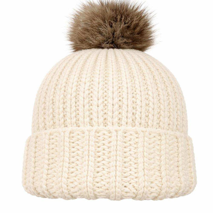 Wild & Woolly Beanie Knit Kit-Needlecraft Kits-Wild & Woolly Yarns-Whipped Cream (1012)-Wild & Woolly Yarns