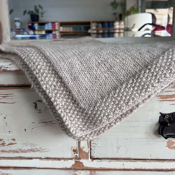 Willow Baby Blanket Knit Kit-Needlecraft Kits-Wild & Woolly Yarns-001-With Needles-Wild & Woolly Yarns