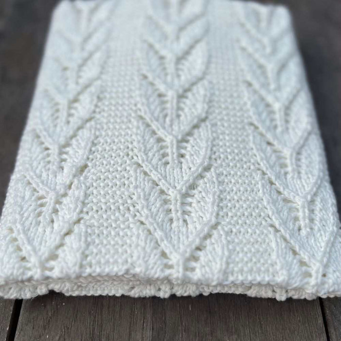 Willow Leaves 8ply Blanket Knit Kit-Needlecraft Kits-Wild & Woolly Yarns-Rosa Tenue (0295)-Without Needles-Wild & Woolly Yarns