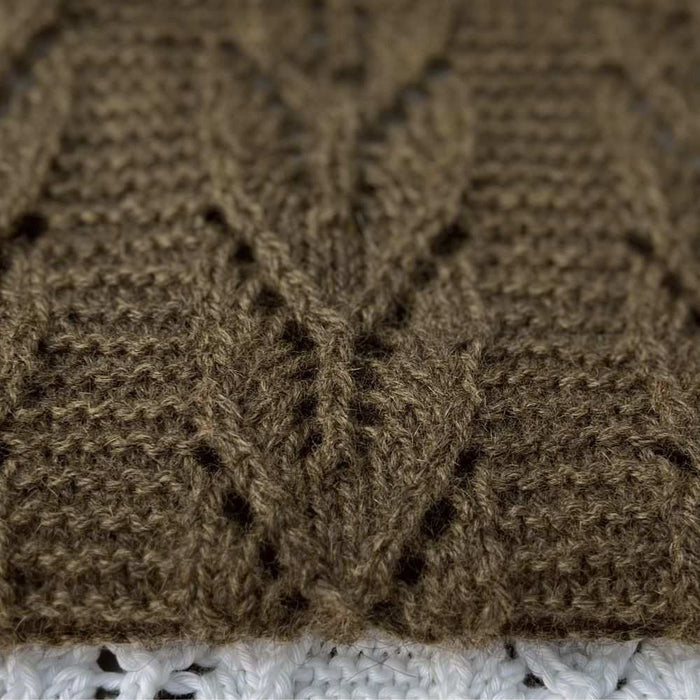 Willow Leaves 8ply Blanket Knit Kit-Needlecraft Kits-Wild & Woolly Yarns-Rosa Tenue (0295)-Without Needles-Wild & Woolly Yarns