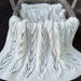 Willow Leaves 8ply Blanket Knit Kit-Needlecraft Kits-Wild & Woolly Yarns-Rosa Tenue (0295)-Without Needles-Wild & Woolly Yarns