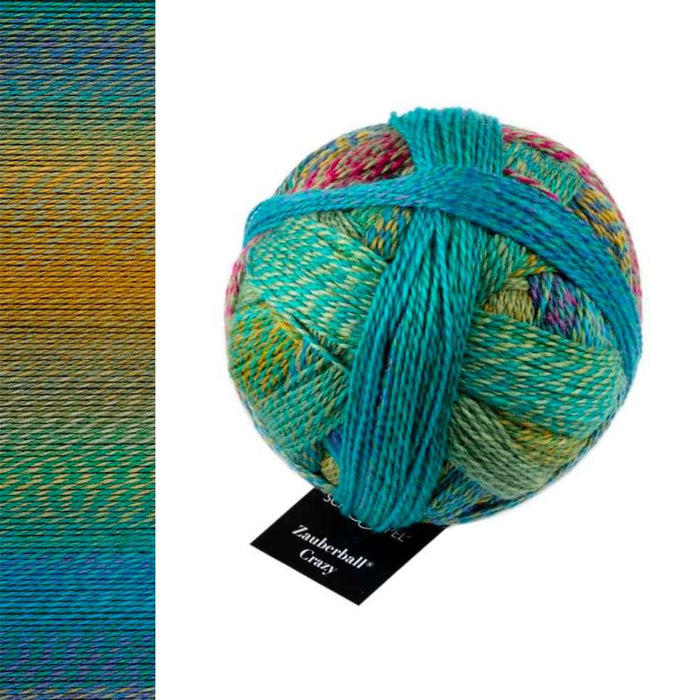 Zauberball Crazy Cowl Knit Kit-Needlecraft Kits-Wild & Woolly Yarns-Deep Water (2404)-With Needles-Wild & Woolly Yarns