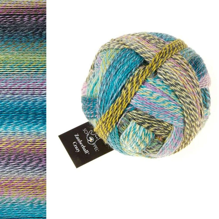 Zauberball Crazy Cowl Knit Kit-Needlecraft Kits-Wild & Woolly Yarns-Garden Party (2355)-With Needles-Wild & Woolly Yarns