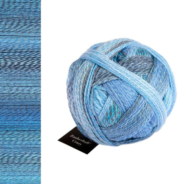 Zauberball Crazy Cowl Knit Kit-Needlecraft Kits-Wild & Woolly Yarns-Indigo (2438)-With Needles-Wild & Woolly Yarns