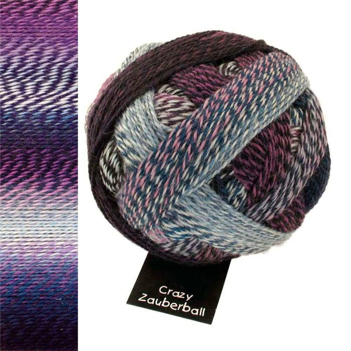 Zauberball Crazy Cowl Knit Kit-Needlecraft Kits-Wild & Woolly Yarns-Lilac Scent (1699)-With Needles-Wild & Woolly Yarns
