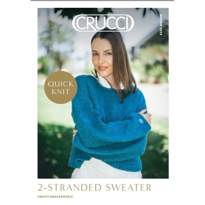 2-Stranded Sweater Knitting Pattern (CRU2225)-Needlecraft Patterns-Crucci-Printed Pattern – Posted-Wild & Woolly Yarns