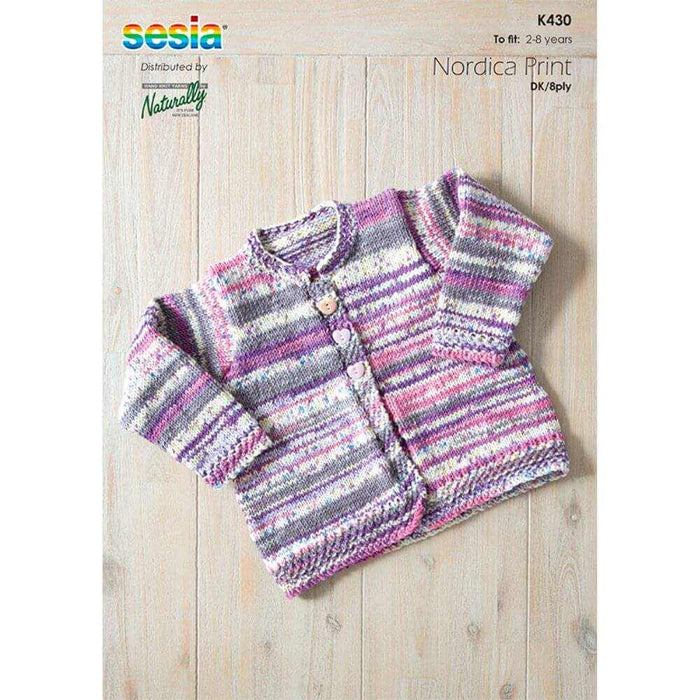 3 Button Jacket Knitting Pattern (K430)-Pattern-Wild and Woolly Yarns