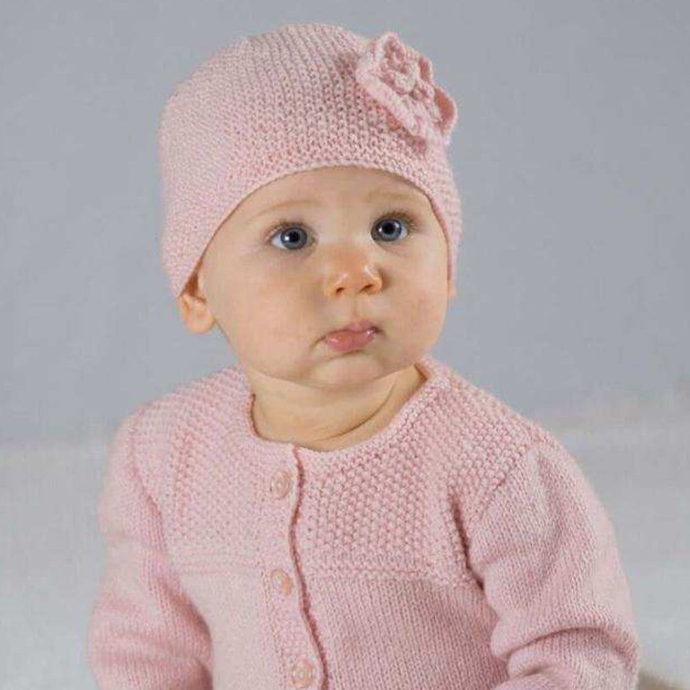 Abigail Cardi & Hat Knitting Pattern - 4Ply (BC39)-Needlecraft Patterns-Lisa F Design-Wild & Woolly Yarns