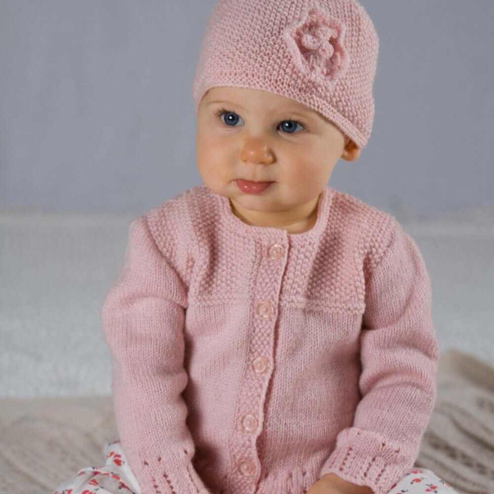 Abigail Cardi & Hat Knitting Pattern - 4Ply (BC39)-Needlecraft Patterns-Lisa F Design-Wild & Woolly Yarns