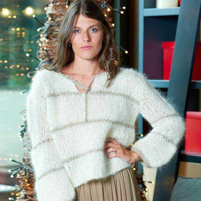 Adult Chunky Sweater Knitting Pattern (N1580)***-Needlecraft Patterns-Wentworth Distributors-Printed-Wild & Woolly Yarns