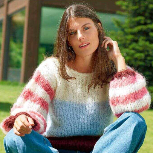 Adult Chunky Sweater Knitting Pattern (N1581)-Needlecraft Patterns-Wentworth Distributors-Printed-Wild & Woolly Yarns