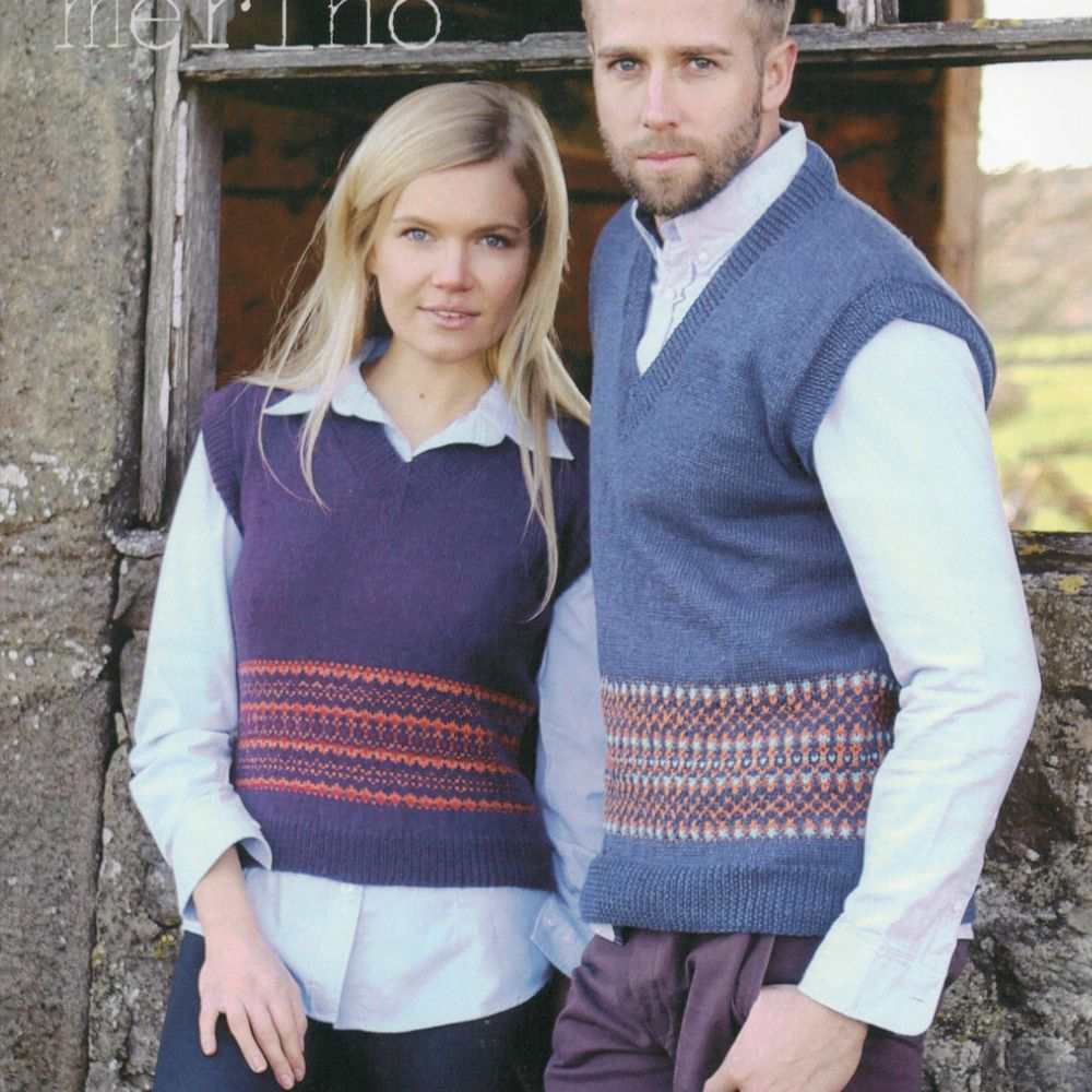 Adult Slipover with Fairisle Border Knitting Pattern (5809)***-Needlecraft Patterns-Wentworth Distributors-Printed Pattern – Posted-Wild & Woolly Yarns