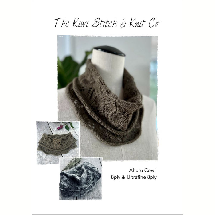 Ahuru Cowl Knitting Pattern - 8Ply-Needlecraft Patterns-Kiwi Stitch & Knit Co-Printed-Wild & Woolly Yarns