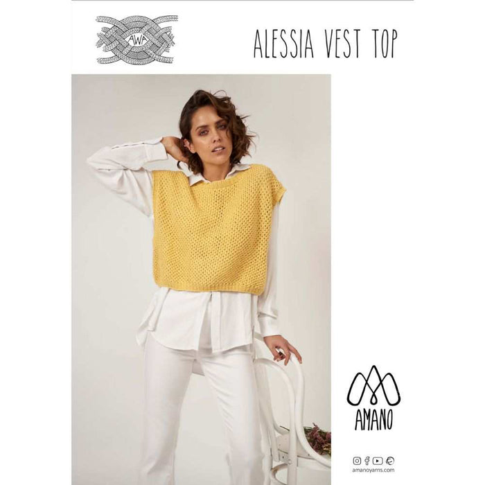 Alessia Vest Top Knitting Pattern-Needlecraft Patterns-Wentworth Distributors-Printed Pattern – Posted-Wild & Woolly Yarns