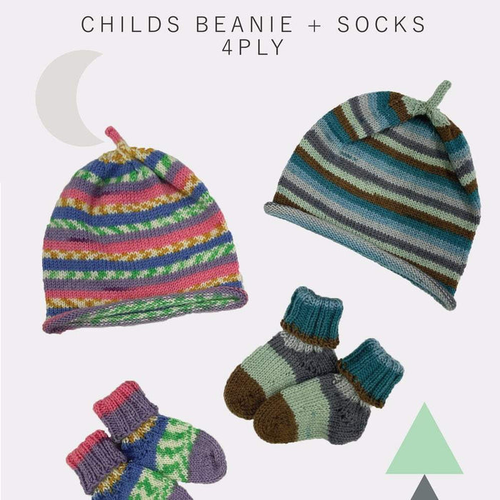 Alpaca Baby Beanie & Socks Knitting Pattern (CRU2214)-Needlecraft Patterns-Crucci-Printed Pattern – Posted-Wild & Woolly Yarns