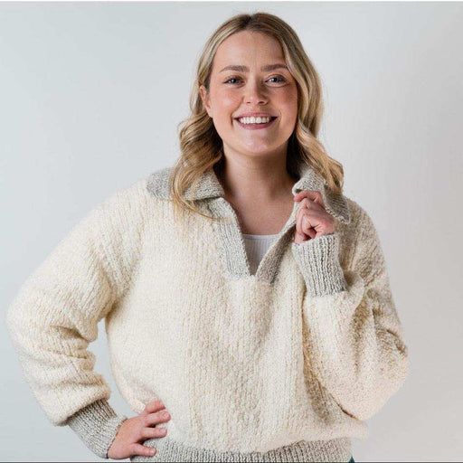 Alpaca Collar Sweater Knitting Pattern (AP2508)-Needlecraft Patterns-Alpaca Yarns-Printed Pattern – Posted-Wild & Woolly Yarns