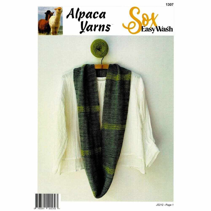 Alpaca Yarns Cowl Knitting Pattern (AP1307)-Needlecraft Patterns-Alpaca Yarns-Printed Pattern – Posted-Wild & Woolly Yarns